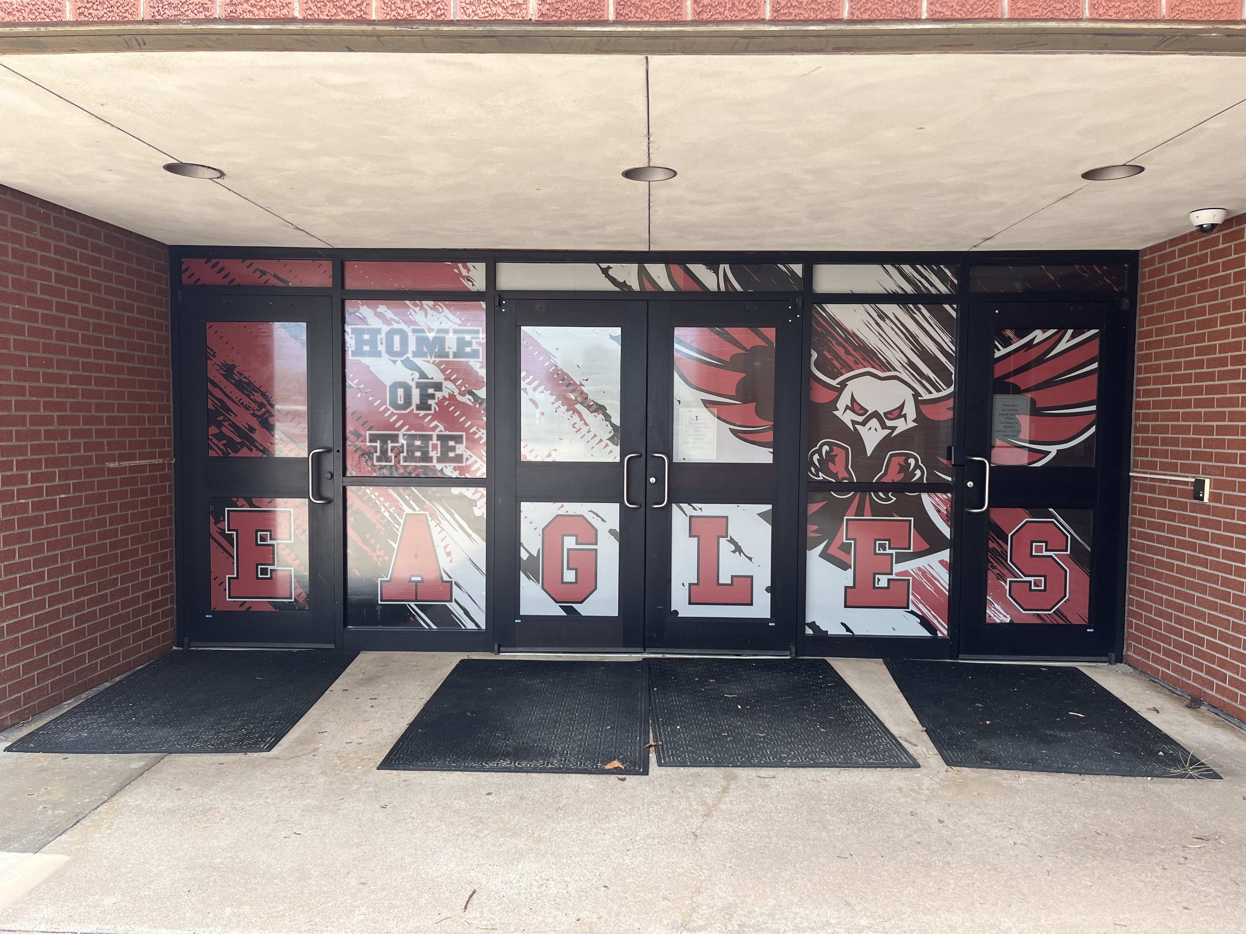 Perforated Window Graphics for a School Bus